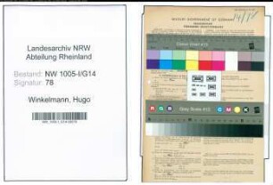 Entnazifizierung Hugo Winkelmann , geb. 04.06.1886 (Monteur)