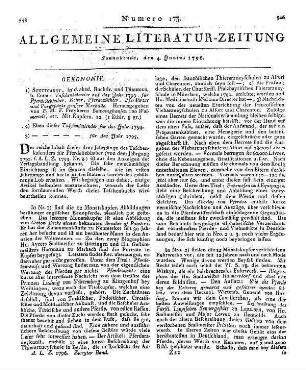 Taschenkalender für Pferdeliebhaber, Reiter, Pferdezüchter, Pferdärzte und Vorgesezte groser Marställe. Auf das Jahr 1793-95. Stuttgart: Akad. Buchdr.; Tübingen: Cotta 1793-95