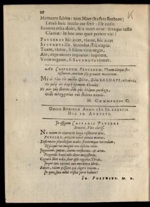 Ad Casparum Peucerum ...