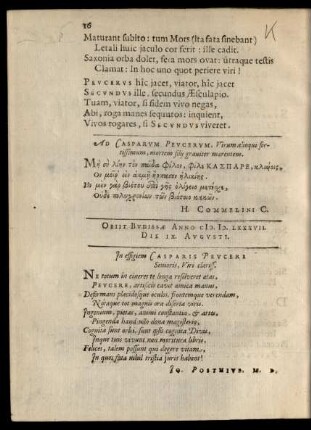 Ad Casparum Peucerum ...