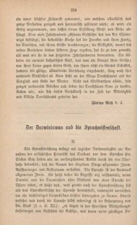 224-239 Der Darwinismus und die Sprachwissenschaft : Fortsetzung