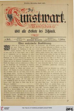Über malerische Ausführung