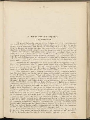 5. Quellen arabischen Ursprunges. Liber sacerdotum.