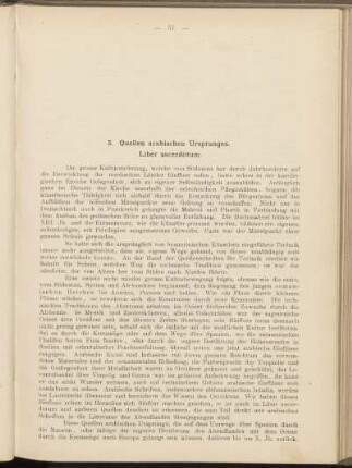 5. Quellen arabischen Ursprunges. Liber sacerdotum.