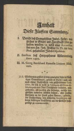 Innhalt Dieser Fünfften Sammlung