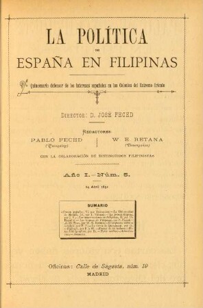 Núm. 5. 14 Abril 1891