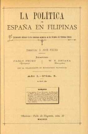 Núm. 5. 14 Abril 1891
