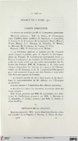 Séance du 8 avril 1910
