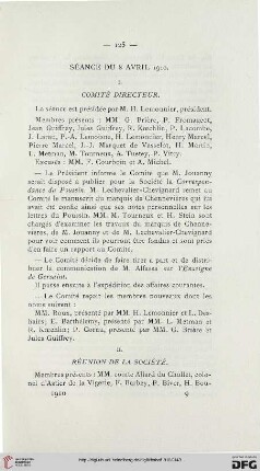 Séance du 8 avril 1910