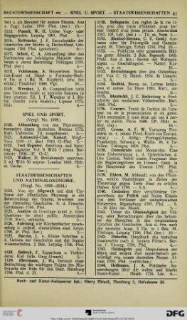 Staatswissenschaften und Nationalökonomie (Nr. 1124-1177)
