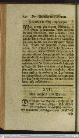 XVII. Von Aepfeln und Birnen