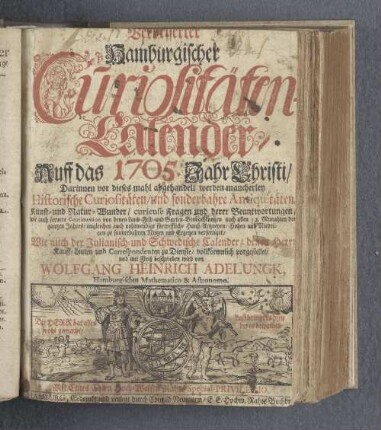 1705: Verbesserter hamburgischer Curiositäten-Calender