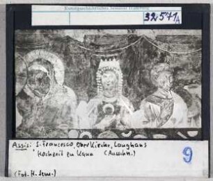 Assisi, San Francesco: Oberkirche, Langhaus, Hochzeit zu Kanaa, Braut und Bräutigam