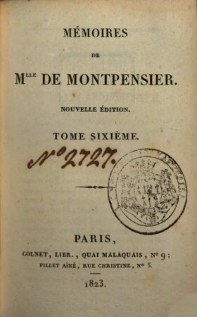 Mémoires De Mlle De Montpensier, 5