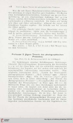 17: Professor G. Jägers Theorie des photographischen Prozesses