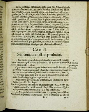 Cap. II. Sententiæ nostræ probatio.
