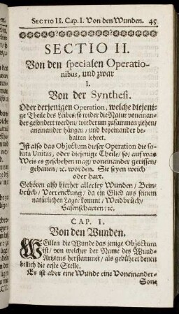Cap. I. Von den Wunden.