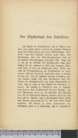 Die Psychologie des Zuhälters