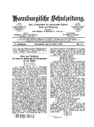 Ueber das Verhältnis der Logik zur Psychologie und Bezugnahme auf die Schule : (Fortsetzung und Schluß)