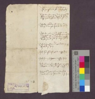 Fragment eines Stettener Zinsregisters.