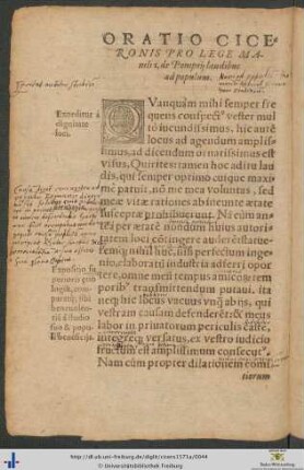 Oratio Cieronis Pro Lege Manilia de Pompeij laudibus ad populum