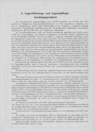 E. Jugendfürsorge und Jugendpflege, Landesjugendamt.