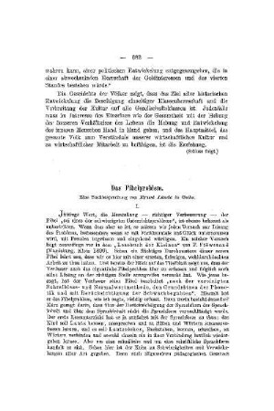 Das Fibelproblem : eine Buchbesprechung