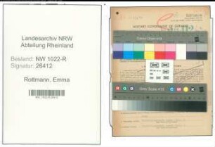 Entnazifizierung Emma Rottmann , geb. 05.10.1866 (Gastwirtin)