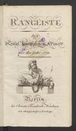 Rangliste der Königl.-Preußischen Armee für das Jahr 1798