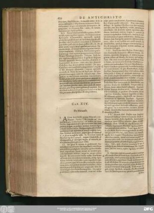 Cap. XIV. De Miraculis.