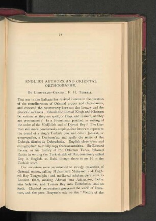 English Authors and Oriental Orthography.
