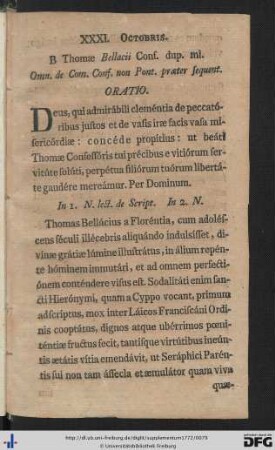 XXXI. Octobris.