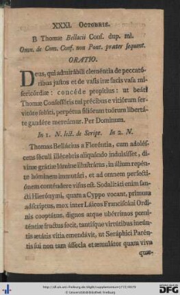 XXXI. Octobris.