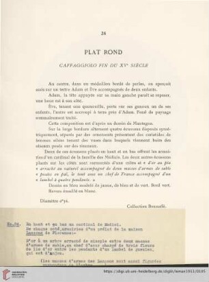 Plat Rond (Caffaggiolo fin du XVe siècle)