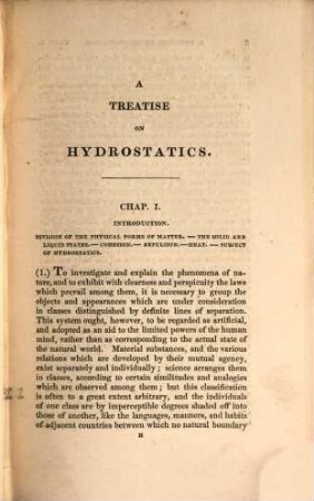 A treatise on hydrostatics and pneumatics