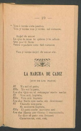La Marcha de Cádiz : (Dúo de los patos)