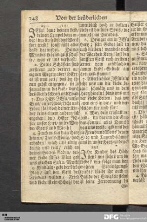 Von der brüderlichen und allgemeinen Liebe.