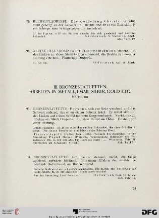III. Bronzestatuetten (Nr. 97-161)
