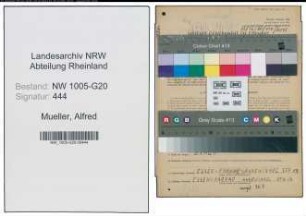 Entnazifizierung Alfred Mueller , geb. 20.04.1897 (Tischler)