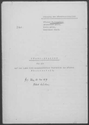 Fachsenfeld mit Hüttlingen, Dewangen und Neuler: Pfarrbericht 1949