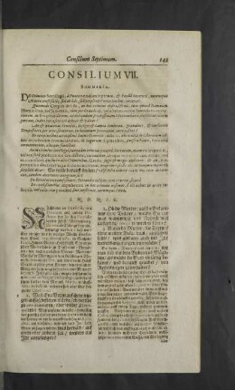 Consilium VII. - VIII.