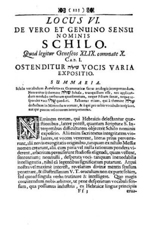 LOCUS VI. DE VERO ET GENUINO SENSU NOMINIS SCHILO.