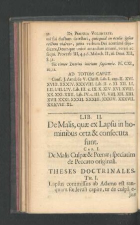 Cap. I. De Malis Culpae & Poenae; speciatim de Peccato originali.