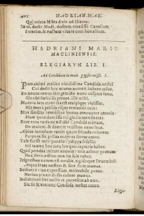 Hadriani Marii Macliniensis.