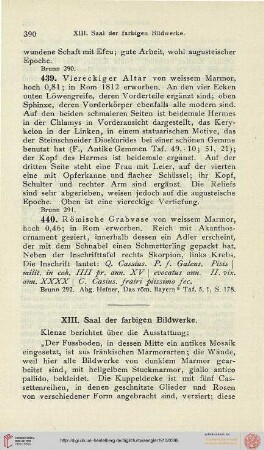 XIII. Saal der farbigen Bildwerke