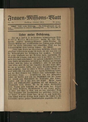 Nr. 10, Oktober 1914