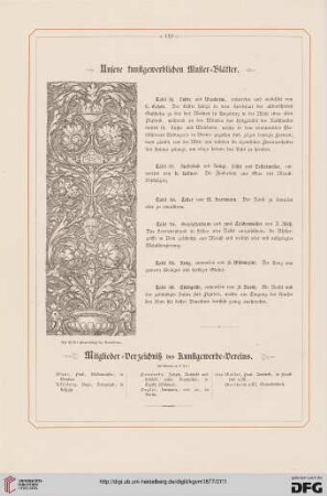 Mitglieder-Verzeichnis des Kunstgewerbe-Vereins