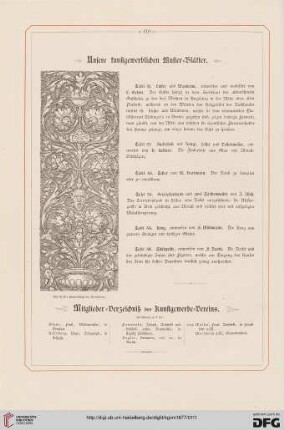 Mitglieder-Verzeichnis des Kunstgewerbe-Vereins