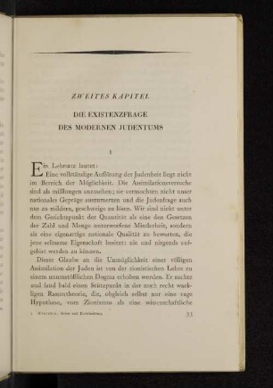 Zweites Kapitel Die Existenzfrage des modernen Judentums