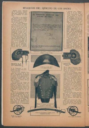 Reliquias del ejército de los Andes